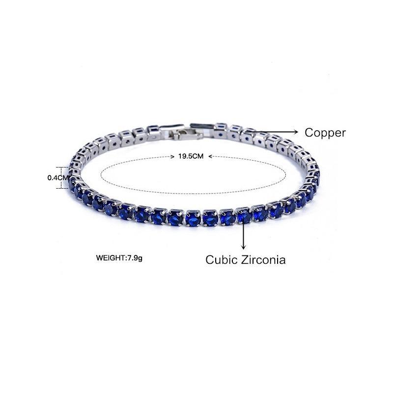 Elegant Cubic Zirconia Tennis Bracelet for Men and Women