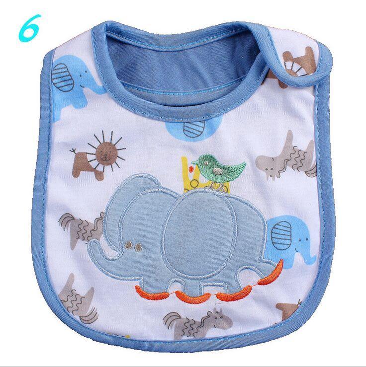 Bib de bebé de algodón con diseño de dibujos animados - Impermeable y cómodo