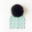 Chapeau de bébé moderne de luxe avec pompon pour l'automne et l'hiver