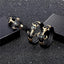 Bracelet en cuir et acier inoxydable à charms multi-couches élégant