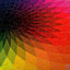 Puzzle en Jigsaw Géométrique Rond Arc-en-Ciel Coloré - 1000 Pièces