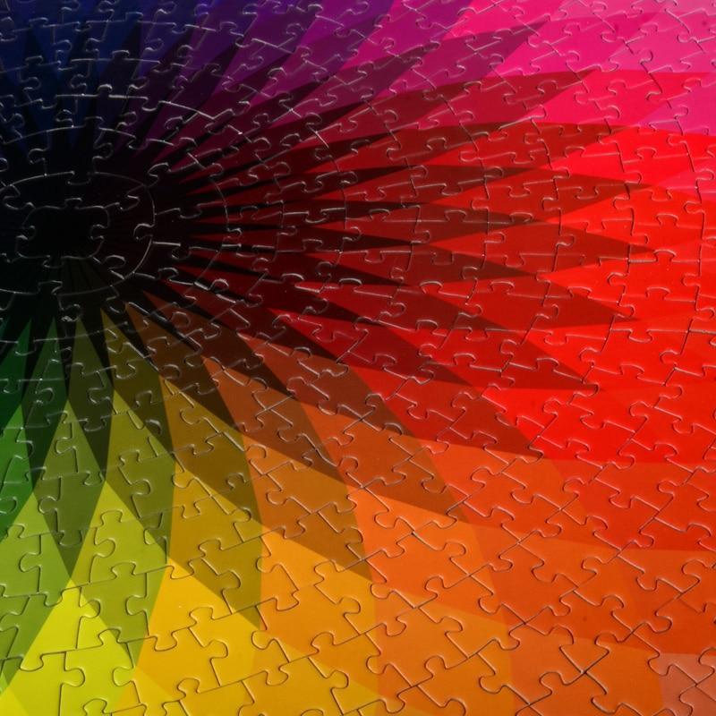 Puzzle en Jigsaw Géométrique Rond Arc-en-Ciel Coloré - 1000 Pièces