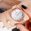 Montre Quartz Casual Femme en Or Rose avec Bracelet en Maille