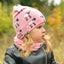 Modern Cartoon Sheep Cotton Hat & Scarf Set for Kids