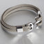 Elegant Blue Leather Bracelet for Men with Gold Anchor