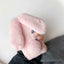 Funda de Peluche Linda y Esponjosa para iPhone - Diseño de Orejas de Conejo
