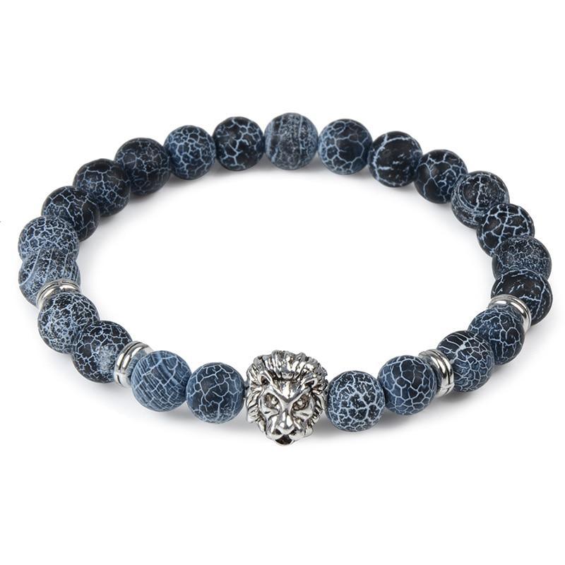 Elegant Tiger Eye Bracelet with Lion Head Charm