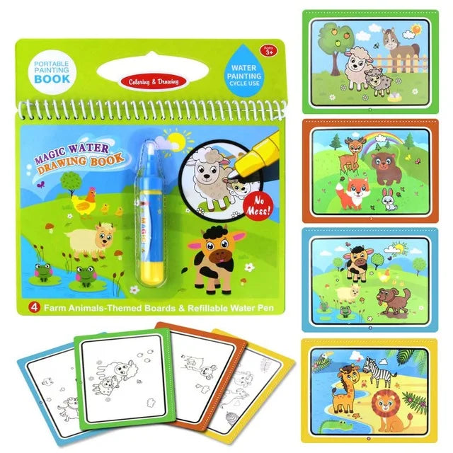 8 styles Magic Water Drawing Book Coloring Doodle - Korvel