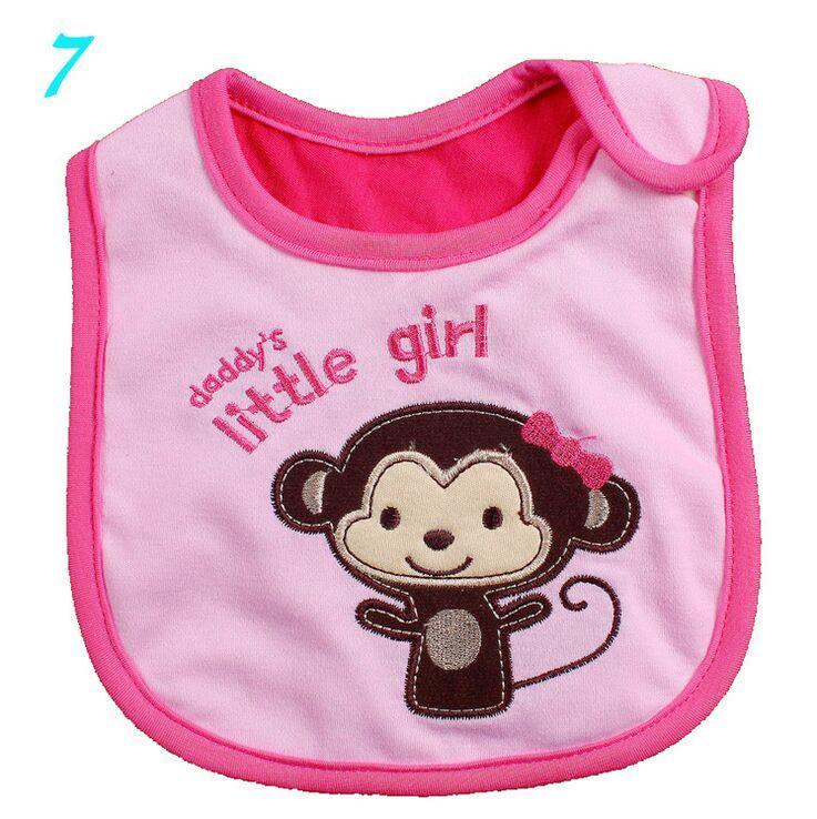 Bib de bebé de algodón con diseño de dibujos animados - Impermeable y cómodo