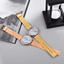 Montre de poignet pour femmes en marbre rose doré de luxe