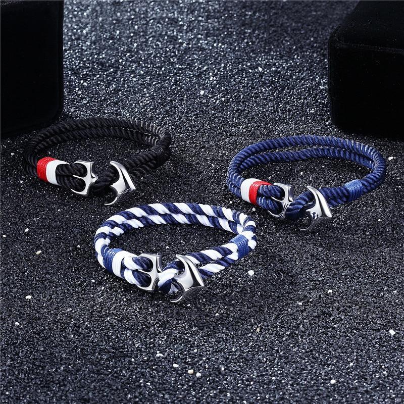 Bracelet Premium Ancre Nautique pour Hommes