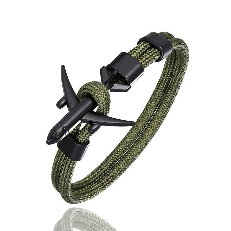Bracelet Avion de Luxe pour Hommes et Femmes - Design Paracorde avec Charme