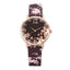 Montre à Quartz pour Femmes au Design Floral Élégant