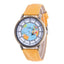 Montre à Quartz Casual Femme avec Design de Carte du Monde