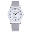 Montre à Quartz Blanche Élégante pour Femme avec Bracelet en Cuir