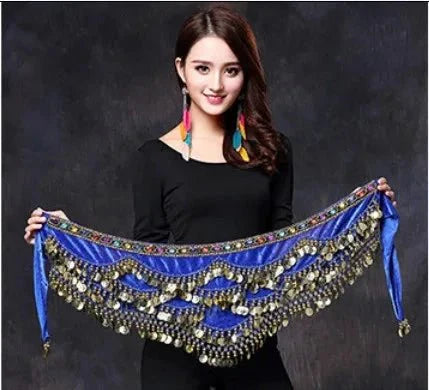 Vila&Yomi Premium Belly Dance Belt with Crystal Accents