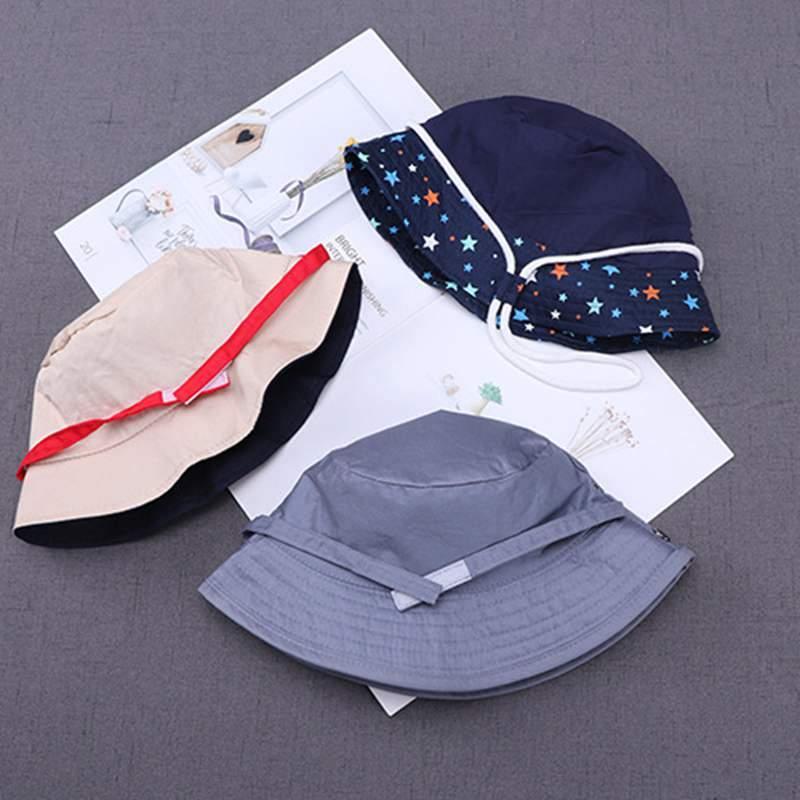 Charming Cotton Bucket Hat for Babies - Cartoon Bear Design