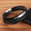 Classic Genuine Leather Multilayer Bracelet for Men