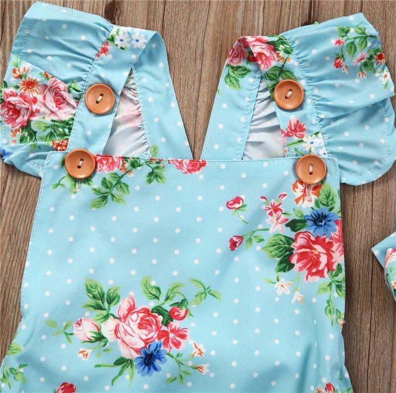 2-Piece Newborn Baby Sleeveless Cotton Rompers Set