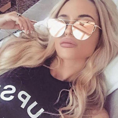 Lunettes de soleil vintage cat eye de luxe avec protection UV400