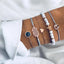 Luxury Gold Crystal Circle Arrow Bracelet Set for Women