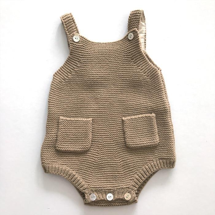 Combinaison Tricotée de Style Rétro pour Fille Bébé