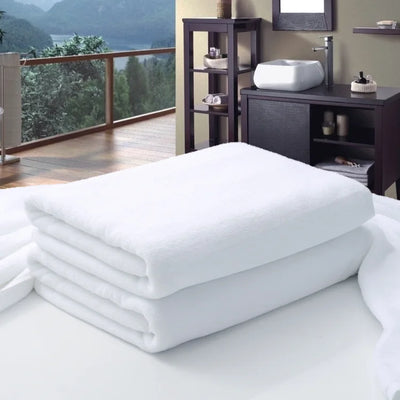Large Hotel White Cotton Bath Towel for Adults SPA Sauna Beauty Salon Towels Bedspread Bathroom Beach Towel 6 sizes - Korvel