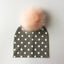 Chapeau de bébé moderne de luxe avec pompon pour l'automne et l'hiver