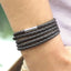 Trendy Black Retro Wrap Leather Bracelet for Men