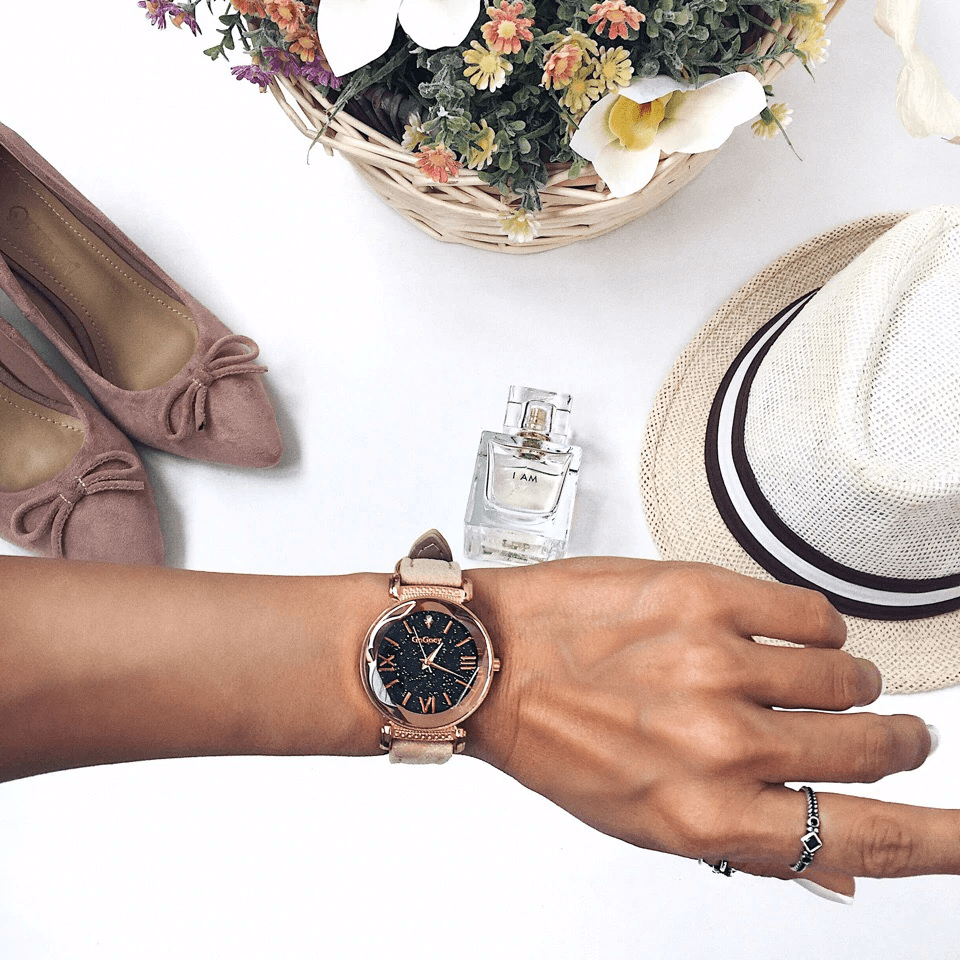 Montre de Femme Luxe Ciel Étoilé - Montre de Mode Élégante