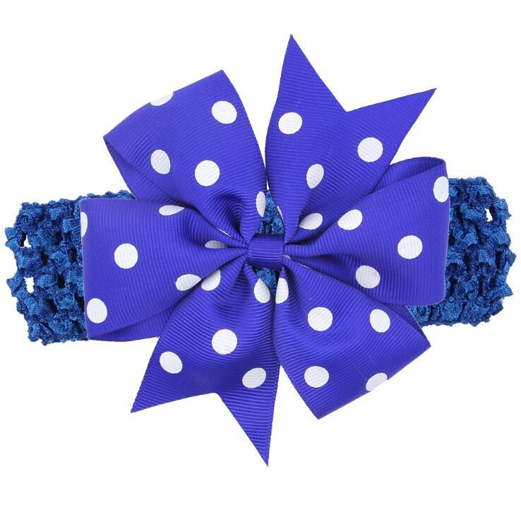 Modern Luxury Dot Bow Wide Headband for Girls