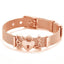 Conjunto de Pulseras de Acero Inoxidable Elegante con Charm de Corazón de Cristal
