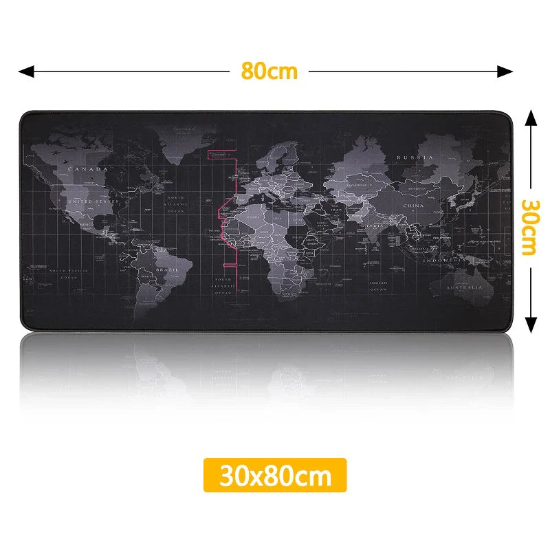 Tapis de souris de jeu RGB premium avec design de carte du monde