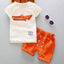 Ensemble T-Shirt en Coton Cartoon et Shorts pour Garçons Bébés