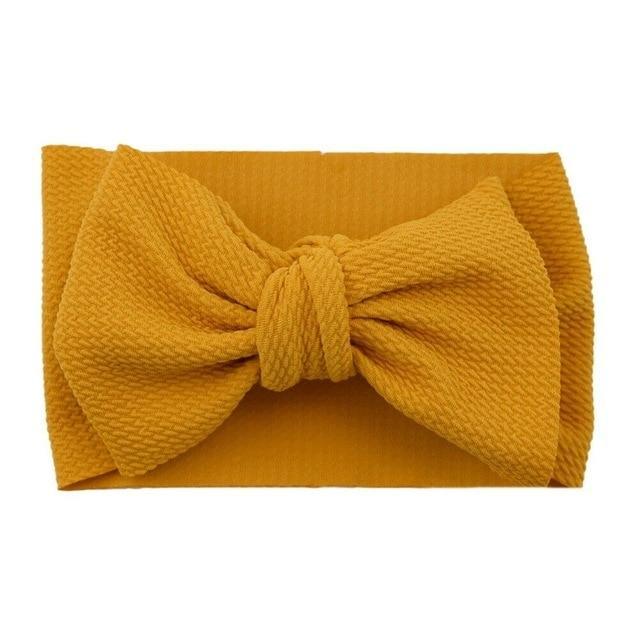 Stylish Big Bow Hair Accessories for Toddler Girls - Stretchy Turban Headbands - Korvel