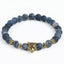 Elegant Tiger Eye Bracelet with Lion Head Charm