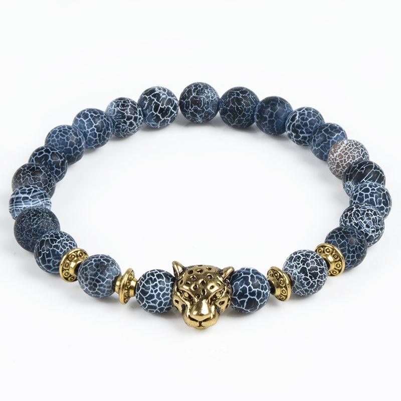 Elegant Tiger Eye Bracelet with Lion Head Charm