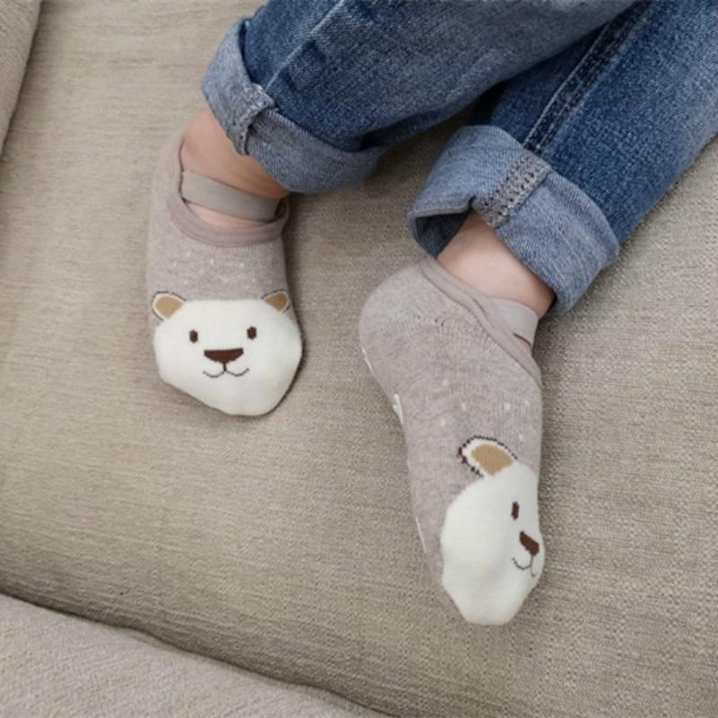Lindos Calcetines de Algodón Antideslizantes para Bebés con Patrones de Dibujos Animados