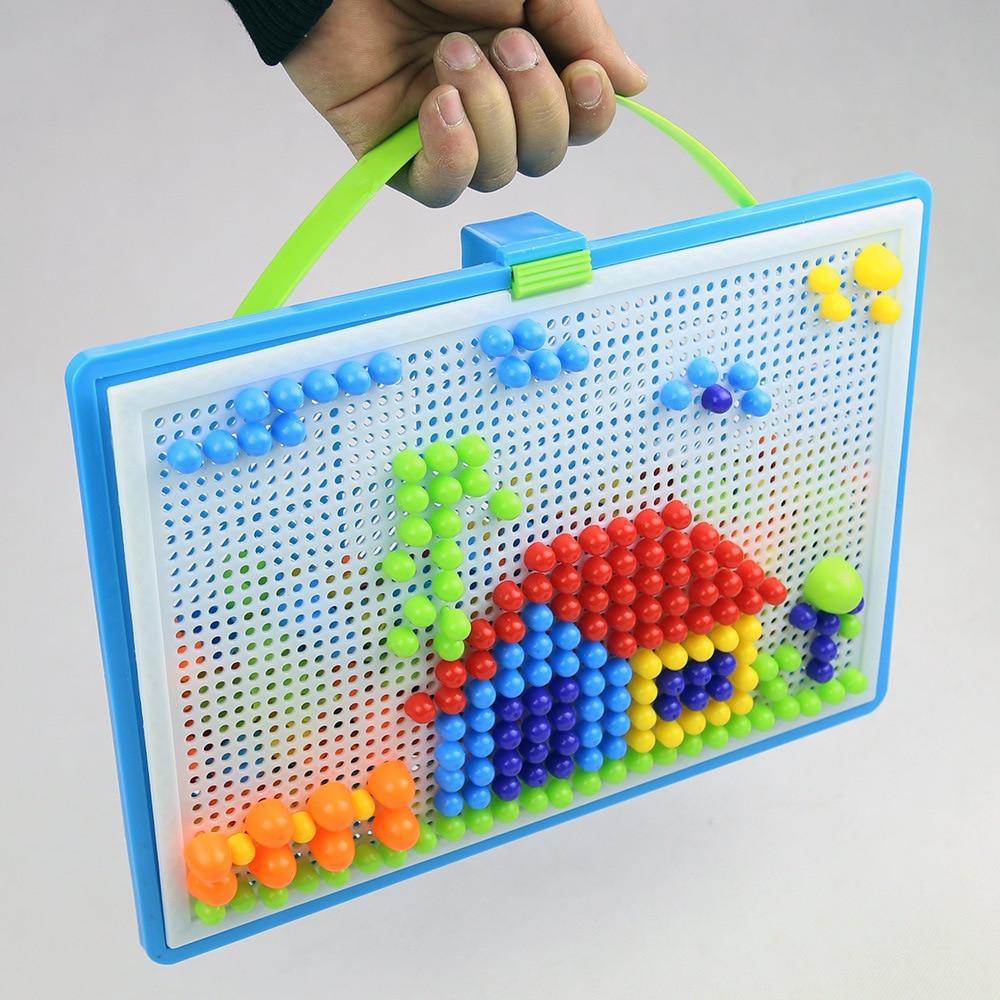 Puzzle de perles à clous en 3D champignon de 296 pièces pour enfants