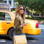 Elegant Oversized Gold Metal Frame Sunglasses