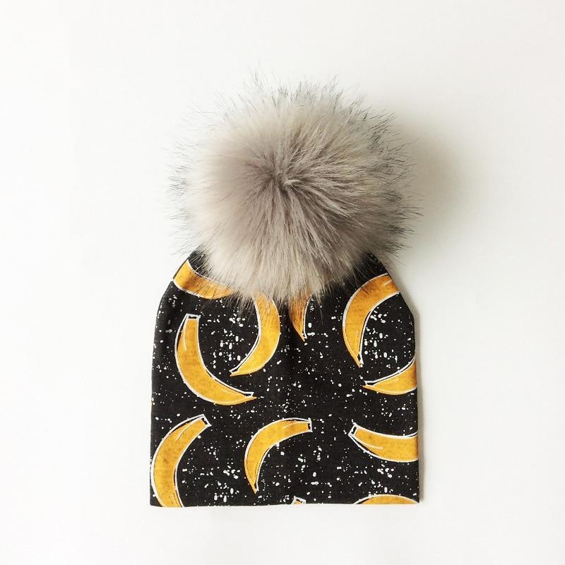 Luxury Cartoon Print Cotton Beanie Hat for Kids