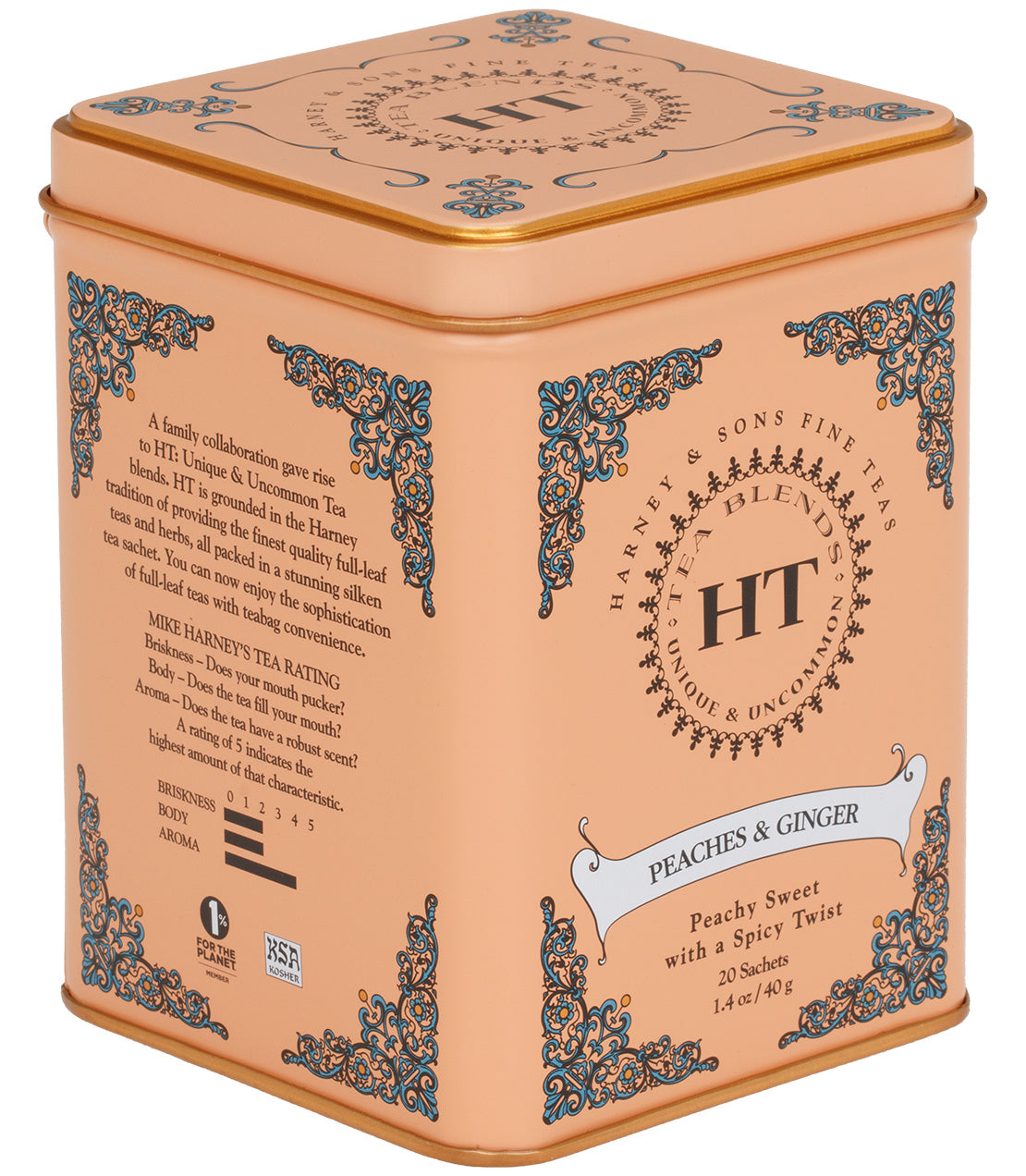 Thé Pêches & Gingembre - Boîte HT de 20 Sachets