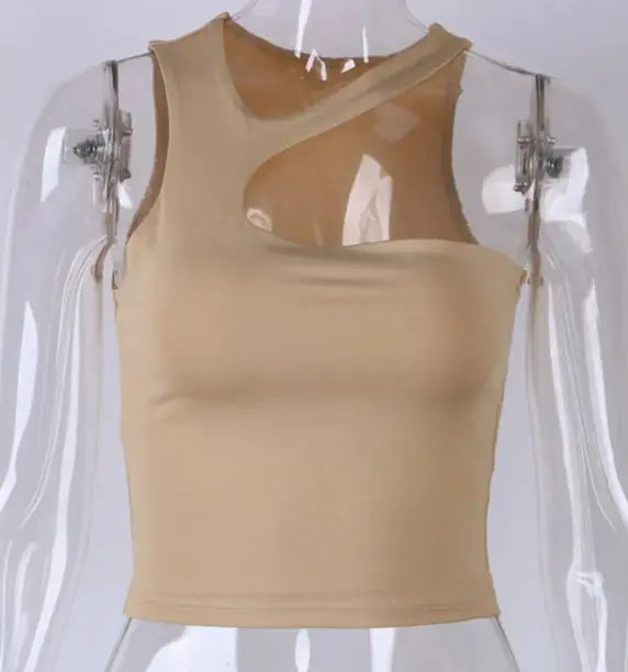 Halter Tight-Fitting Sleeveless Top