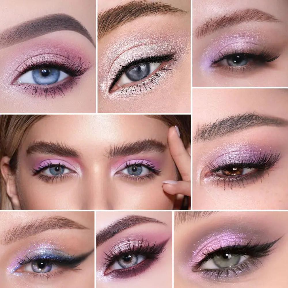 Palette de fards à paupières mates 16 couleurs rose nude taupe