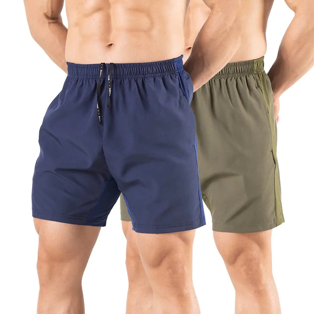 Men's 5" Running Shorts 2 Pack - Quick Dry Athletic Gym Shorts
