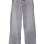 Pantalones de mezclilla de pierna ancha rectos de cintura alta para mujeres