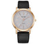 Montre à quartz de luxe pour femmes avec bracelet en cuir
