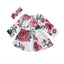 Floral Long Sleeve Dress Set for Newborn Girls