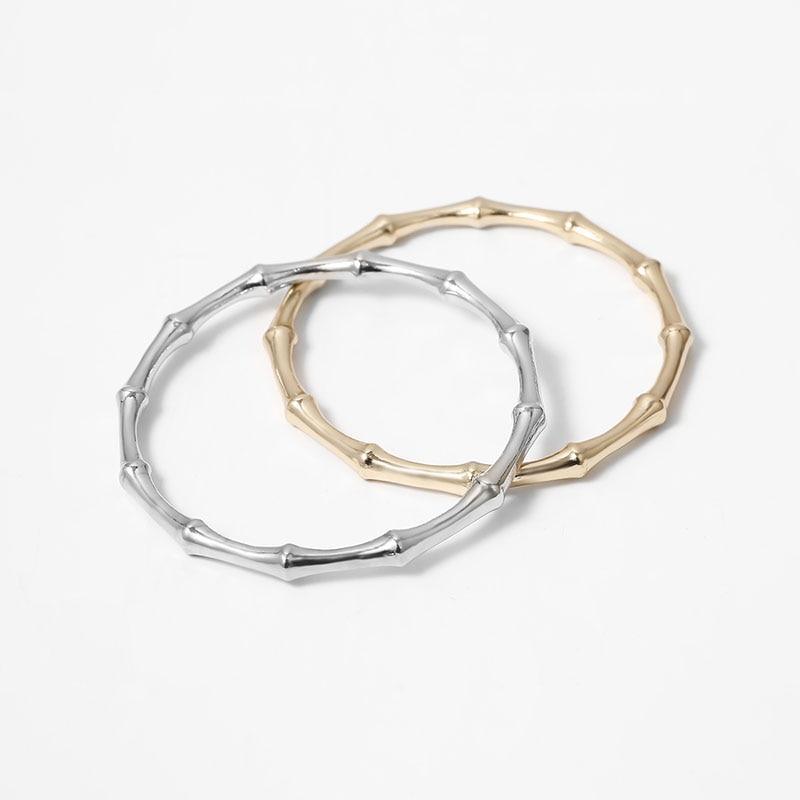 Luxury Gold Color Metal Chain Link Bamboo Bracelet