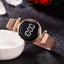 Luxury Digital Magnet Watches For Women Rose Gold Stainless Steel Dress LED Quartz Watch Female Clock Relogio Feminino Drop Ship - Korvel